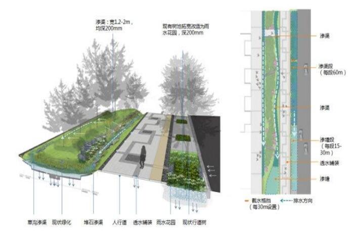 十堰恐龍化工介紹海綿城市道路施工結構圖！請看下文